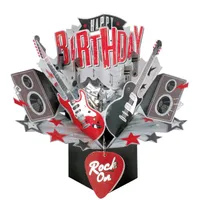 Greeting Pop-Up Card Happy Birthday Rock On