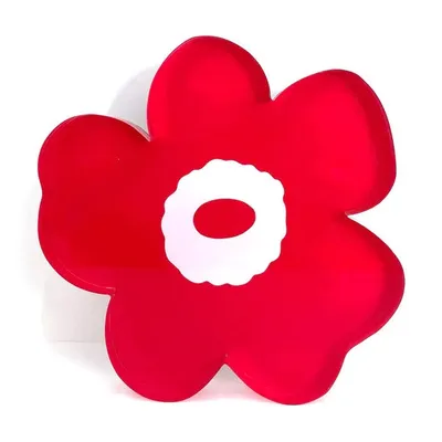 Red Flower Acrylic Block