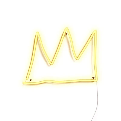 LED Neon Art Work Jean Michel Basquiat Crown