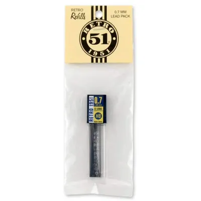 Retro 51 Hex-o-Matic Pencil Lead Refill 0.7mm 12-Lead Pack