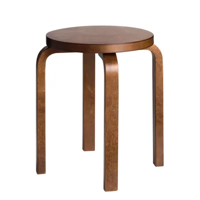 Artek Stool 60 Alvar Aalto (1933) Birch/Walnut Stain