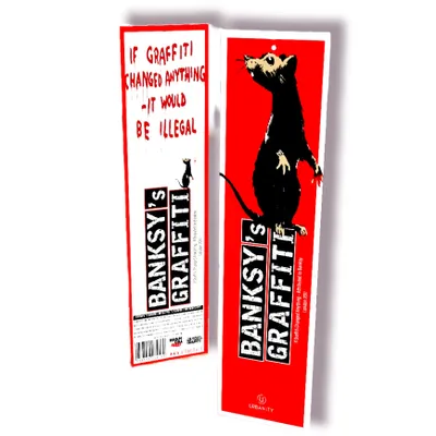 Banksy bookmark “If Graffiti Changed Anything”