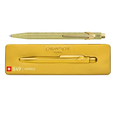 Caran D'Ache 849 Sparkle Gold Ballpoint Pen