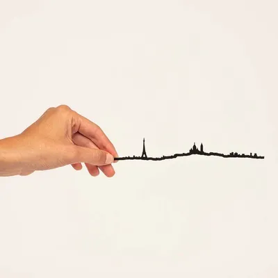 The Line City Skyline Silhouette Paris Mini