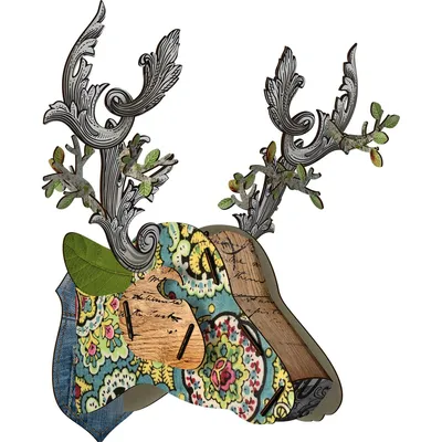 Wall Sculpture Trophy Deer Head Emperor