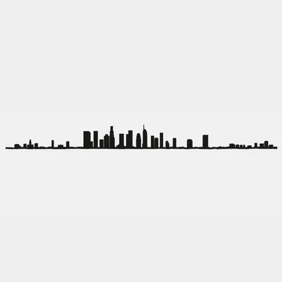 The Line City Skyline Silhouette Los Angeles