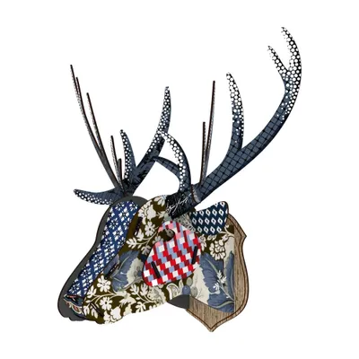 Wall Sculpture Trophy Deer Head The Runner