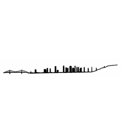 The Line City Skyline Silhouette Montreal