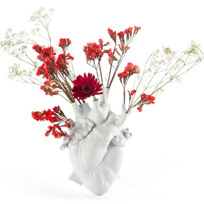 Love in Bloom Vase White