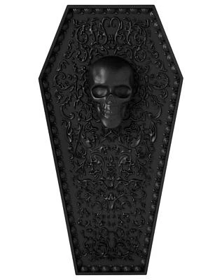 Gothic Noir Skull Coffin Sign