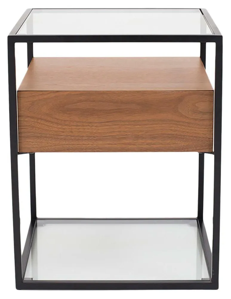 Mesa lateral Adwin de MDF y madera