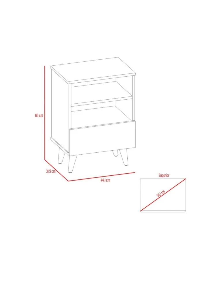 Mesa auxiliar Excelsior de madera