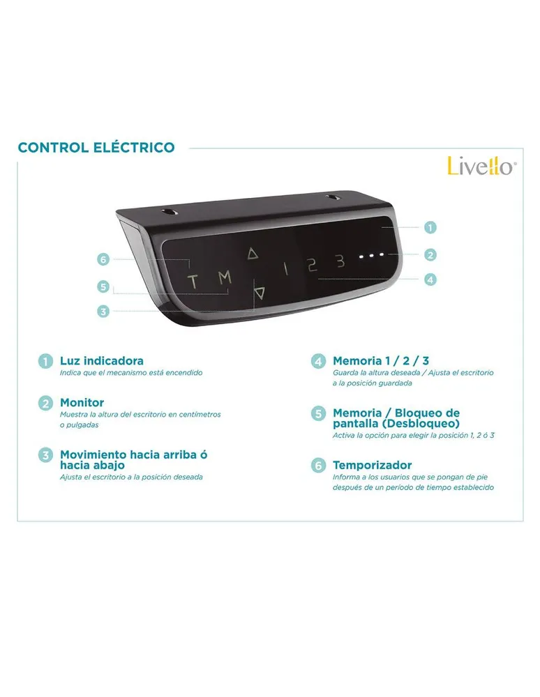 Escritorio en L de Altura Ajustable Eléctrico – Livello