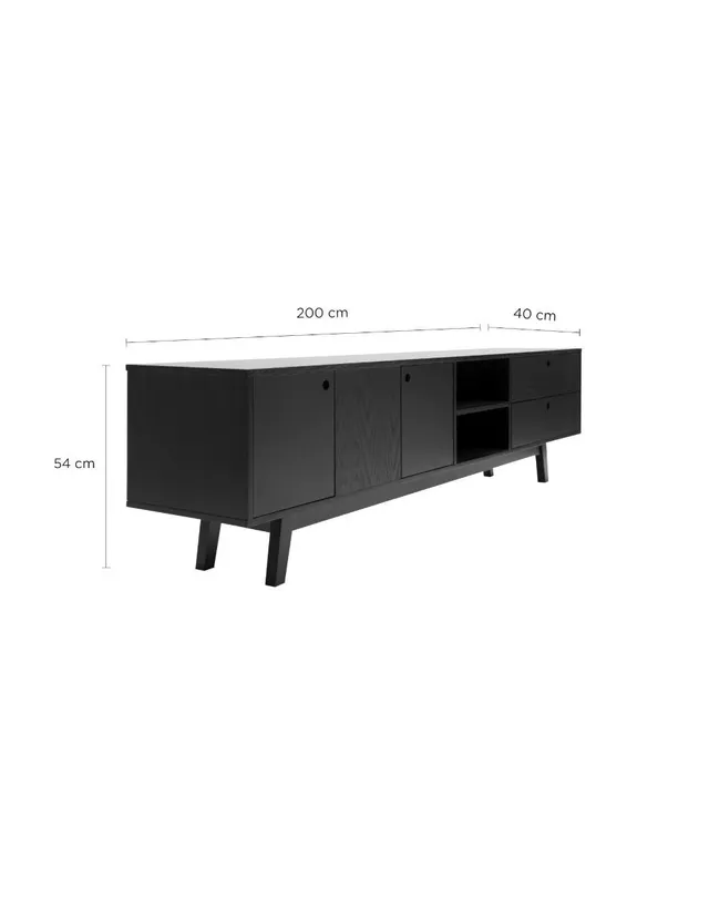 Mueble para tv Talitha 200 cm - Negro