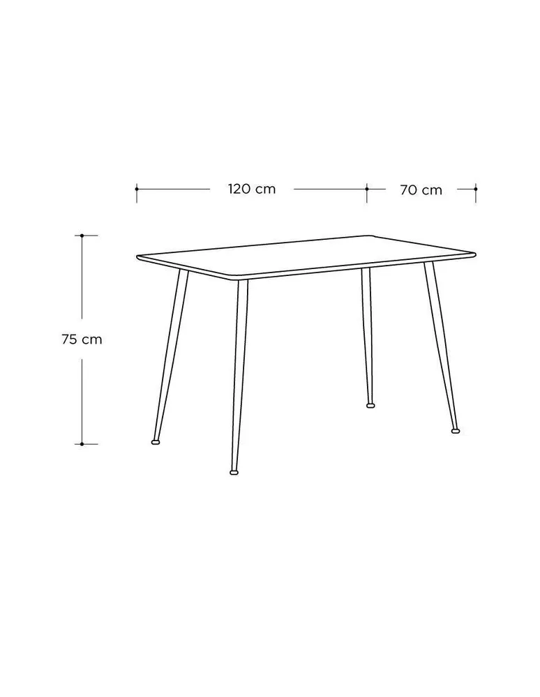 Mesa de comedor Gaia Lugo de MDF