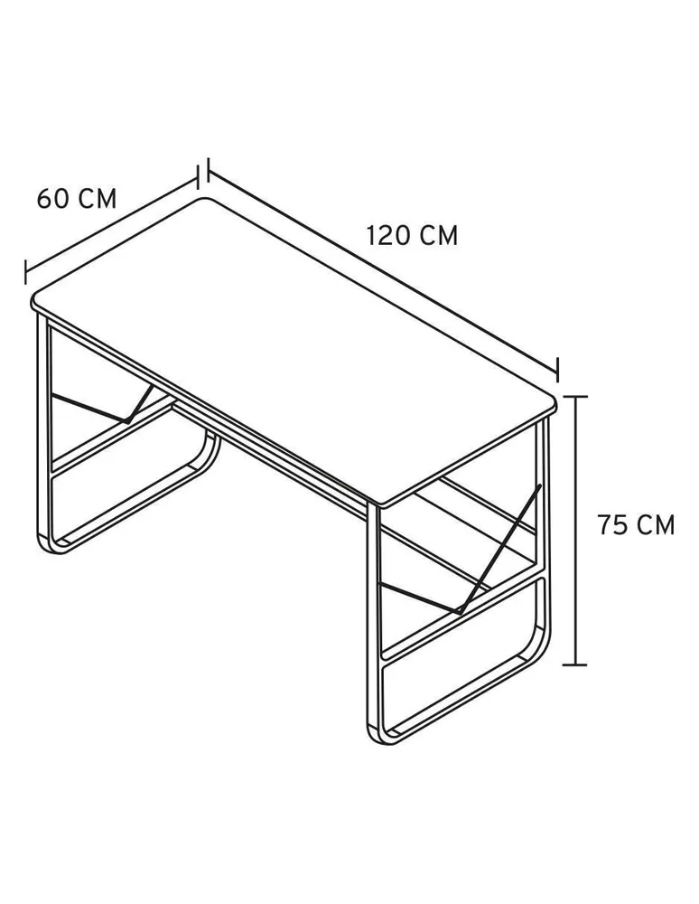 Mubson Escritorio Gamer 120x60 cm. Escritorio para Oficina