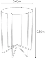 Mesa lateral Prima Materia Ema de acero