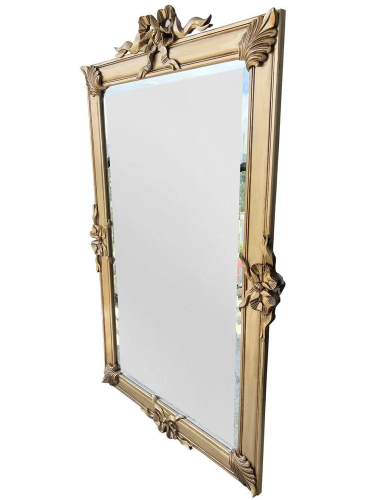 Bow Top Mirror Antique Gold