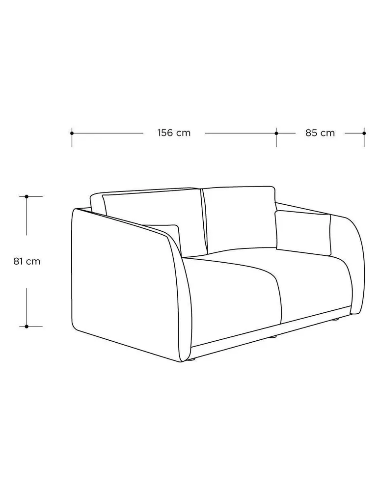 Love seat GAIA Mendiola de madera