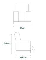 Reclinable Cosmobel Shelby de vinipiel