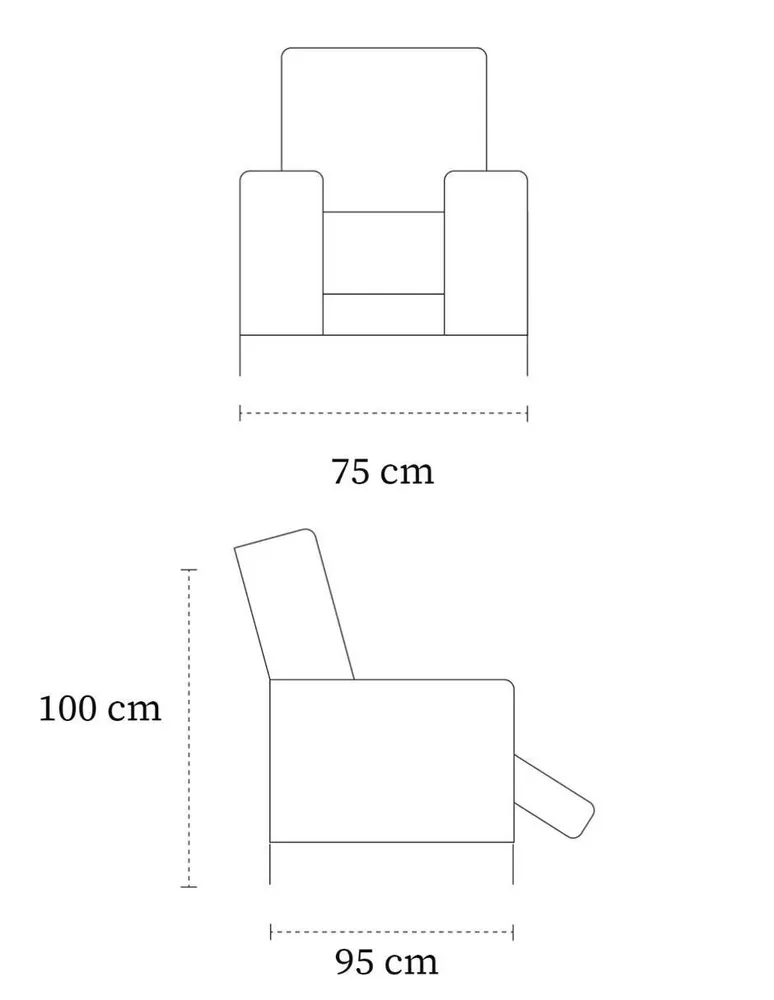 Reclinable Cosmobel Sabini de tela