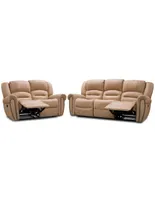 Set reclinable Confortopiel Magnus de piel y vinil