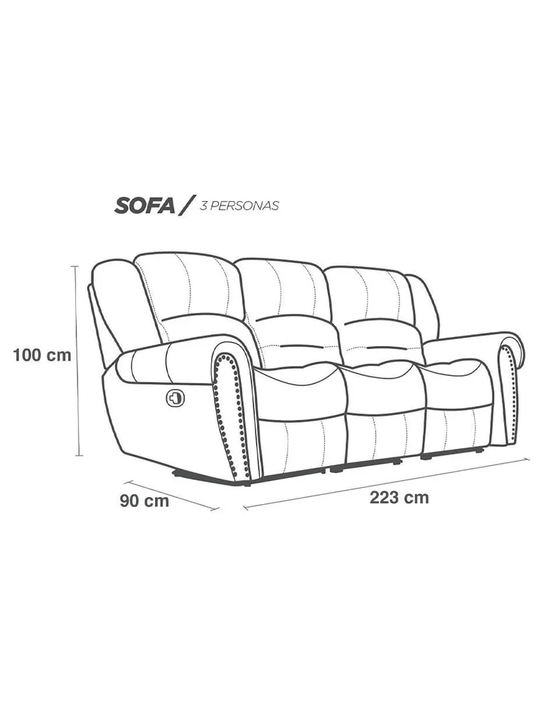 Reclinable Confortopiel Magnus de piel y vinil