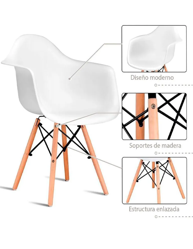 Set de 4 sillas Elly-Decor Eames plástico