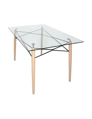 Mesa Urban Home de madera y cristal