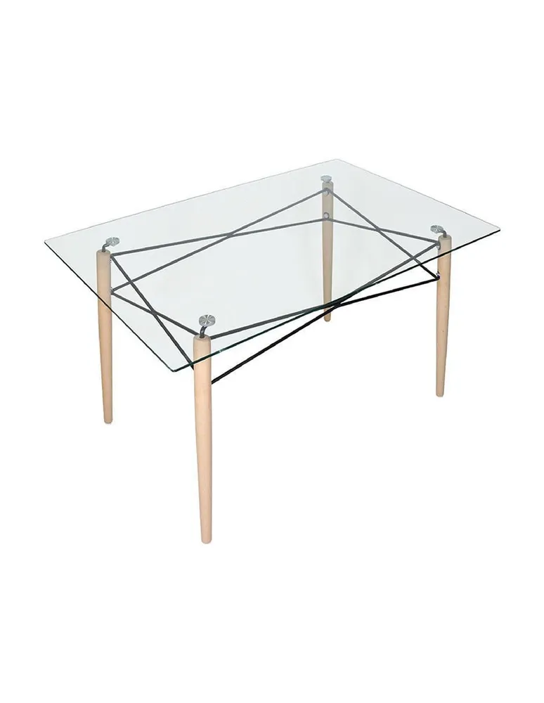 Mesa Urban Home de madera y cristal