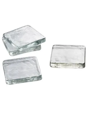 Set de Portavasos 4 Piezas Slab Glass
