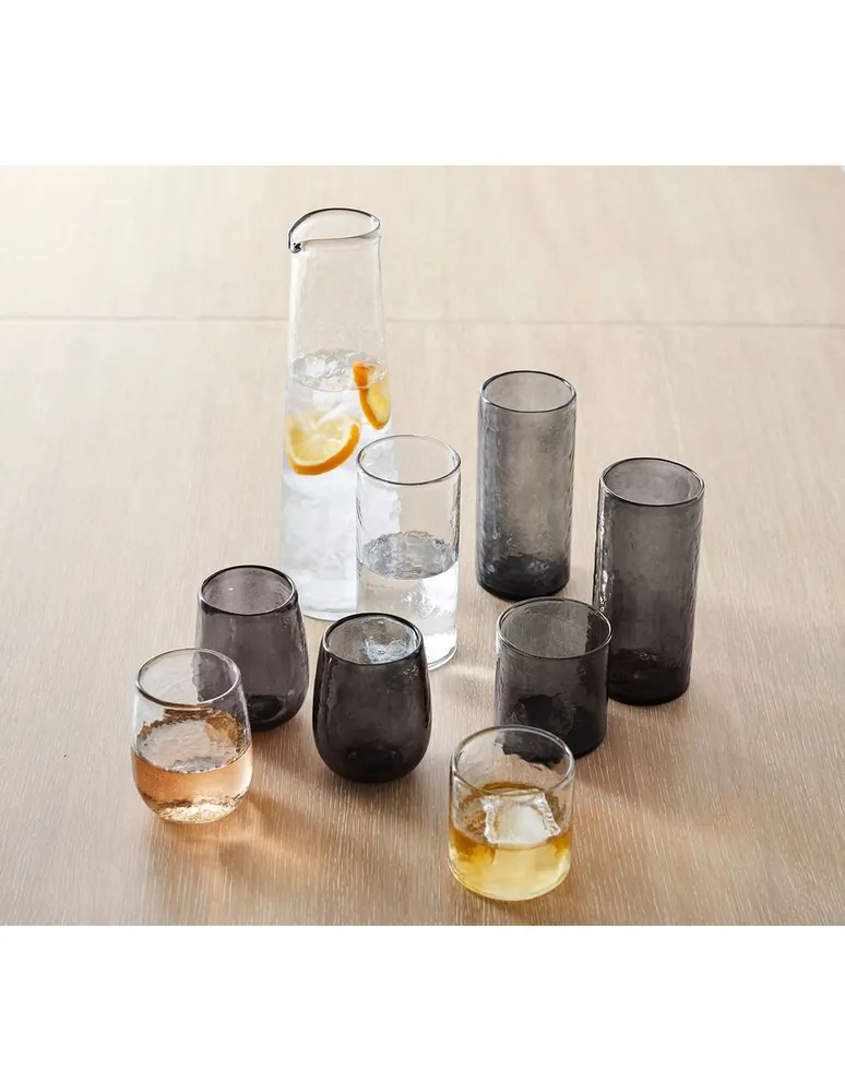 Vaso para vino hammered de cristal