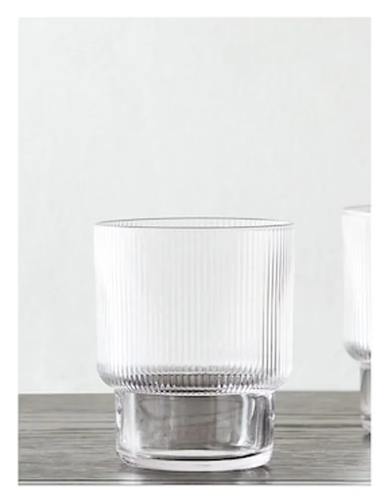 Vaso dof Fluted de vidrio