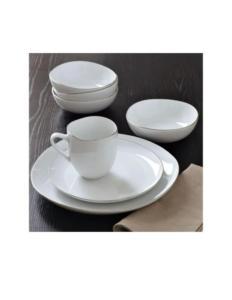 Plato para ensalada Organic Shaped de porcelana