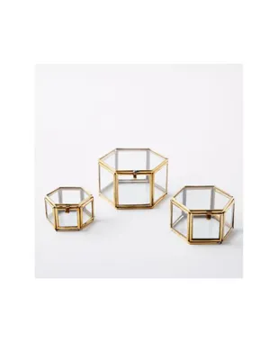 Cajas Decorativas Golden Glass