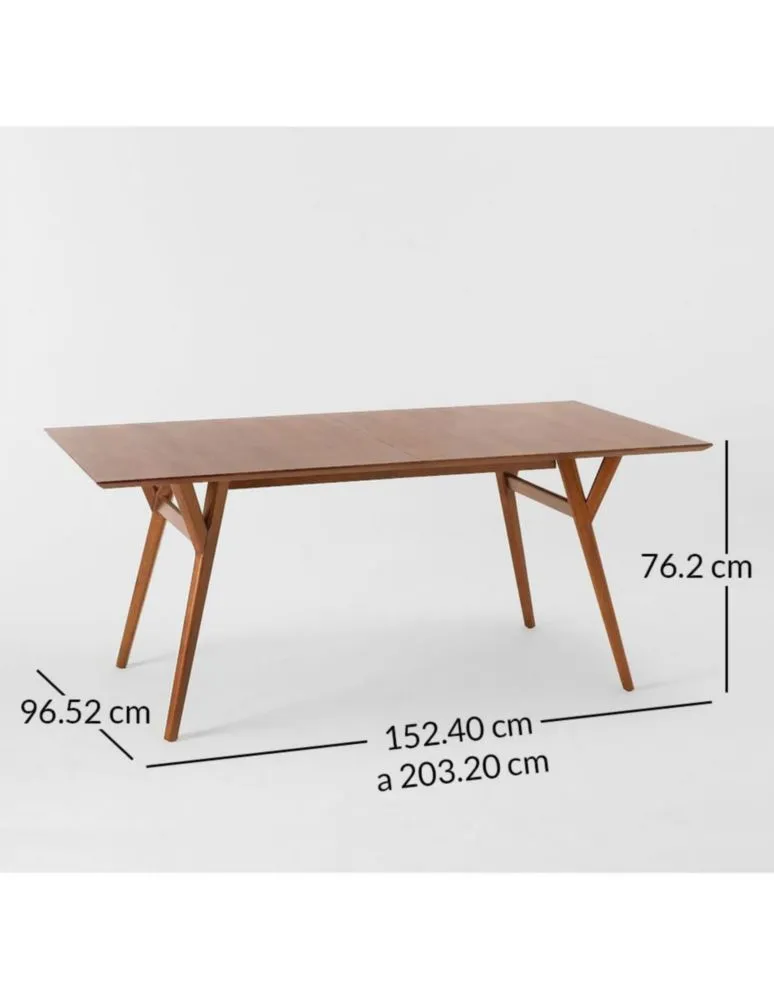 Mesa de comedor rectangular Mid-Century madera