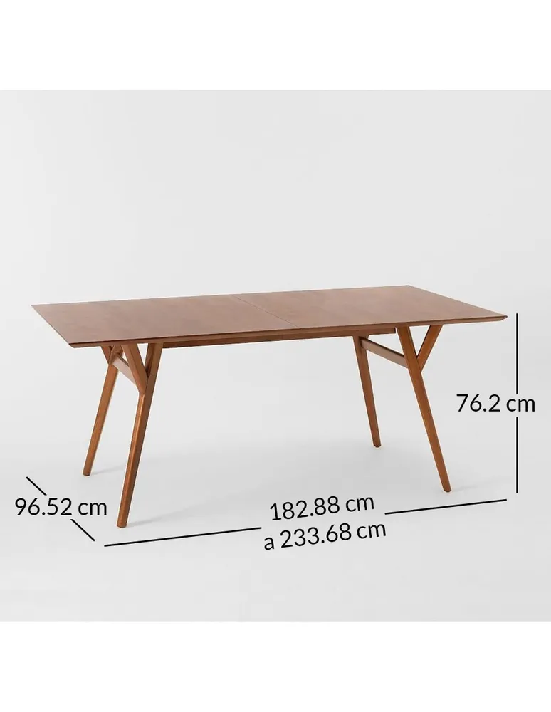 Mesa de comedor rectangular Mid-Century madera