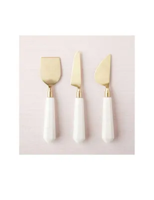 Set de Cuchillos Marble + Brass 3 Piezas