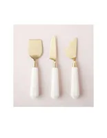 Set de Cuchillos Marble + Brass 3 Piezas