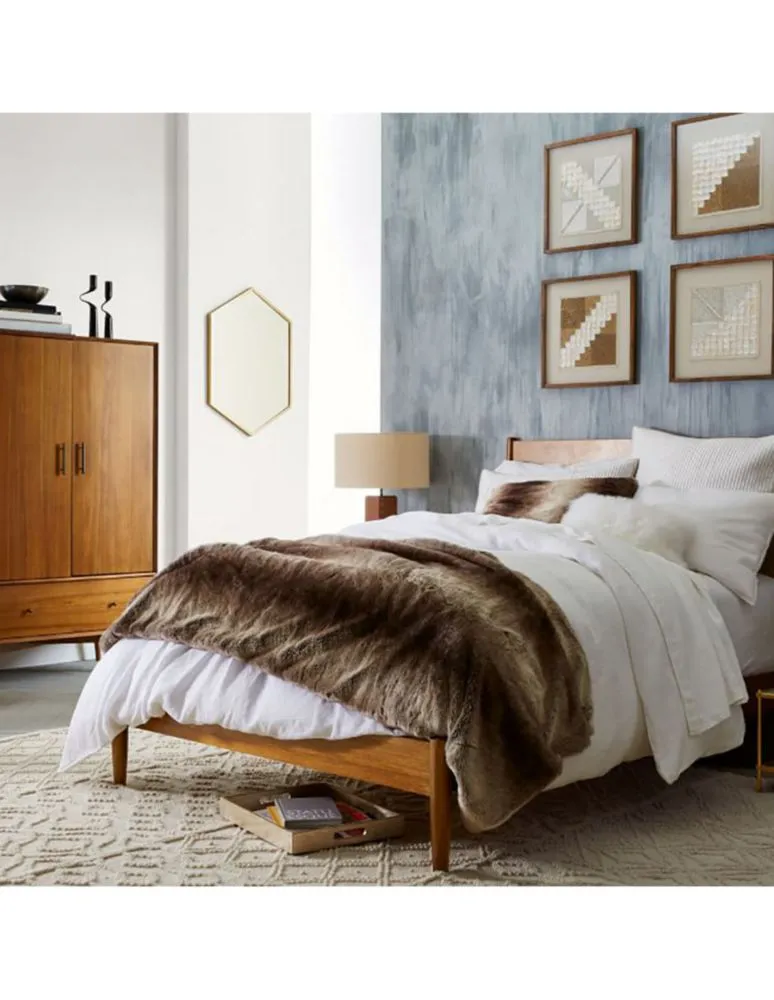 Cama Mid Century de madera