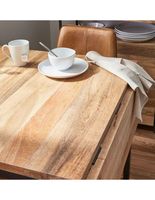 Mesa de comedor Box Frame Drop Leaf de madera mango