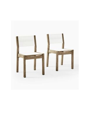 Set de 2 sillas Portside de madera y tela