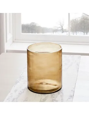 Portavela Etched Glass Cylinder