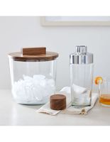 Shaker Wood Top Barware de vidrio