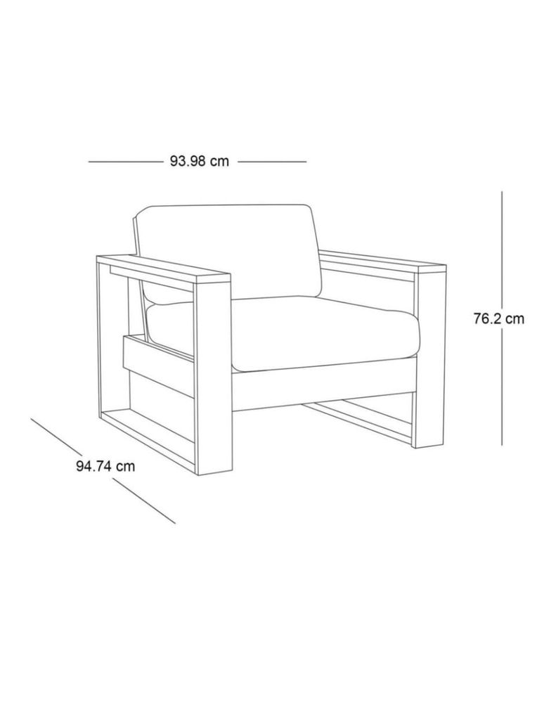 Sillón Portside estilo contemporáneo de madera