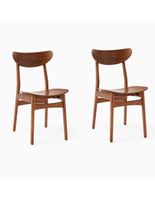 Set de 2 sillas Classic de madera de caucho