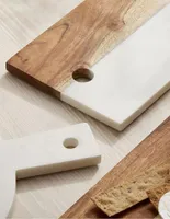 Tabla de servicio Preston de madera y mármol