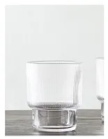 Vaso dof Fluted de vidrio