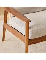 Sillón Chadwick estilo contemporáneo de madera