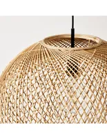 Lámpara colgante Woven Globe Pendant de tela